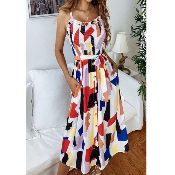 Sleeveless Fit & Flare Midi Dress | Boutique - Picture 3 of 8